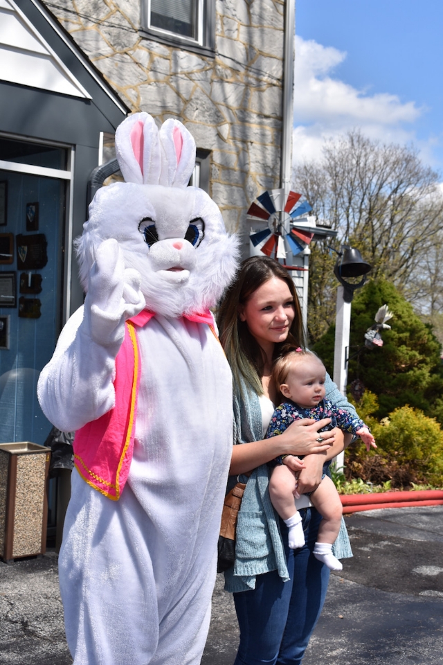 The Easter bunny delighted children at Post 845 on April 13, 2019.